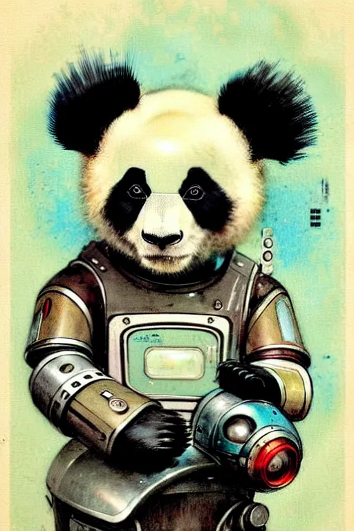 Image similar to ( ( ( ( ( 1 9 5 0 s retro future android robot panda. muted colors. childrens layout, ) ) ) ) ) by jean - baptiste monge,!!!!!!!!!!!!!!!!!!!!!!!!!