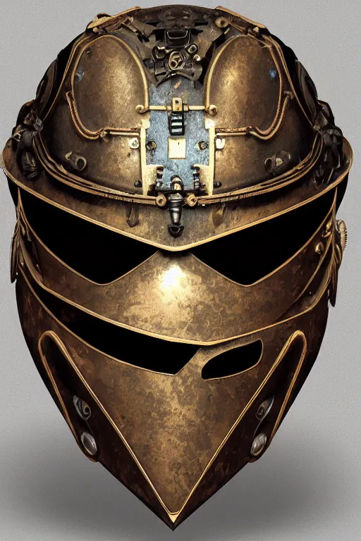 Image similar to steampunk helmet fantasy art mask robot ninja stylized digital illustration sharp focus, elegant intricate digital painting artstation concept art global illumination ray tracing advanced technology chaykin howard and campionpascale and cooke darwyn and davis jack