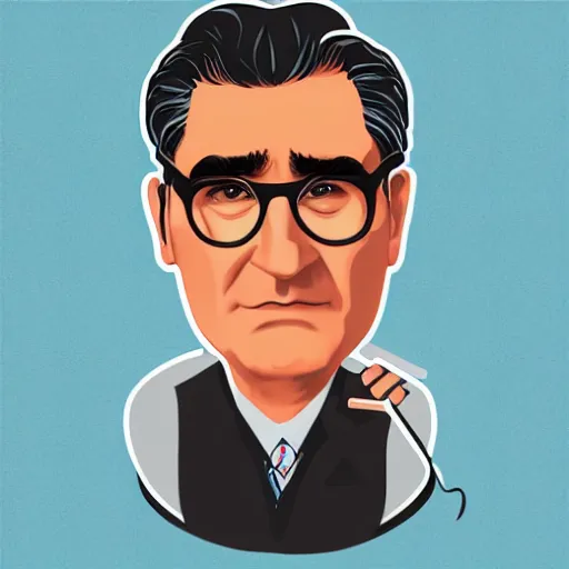 Image similar to schitts creek eugene levy as johnny rose, sticker - art, svg vector, adobe - illustrator