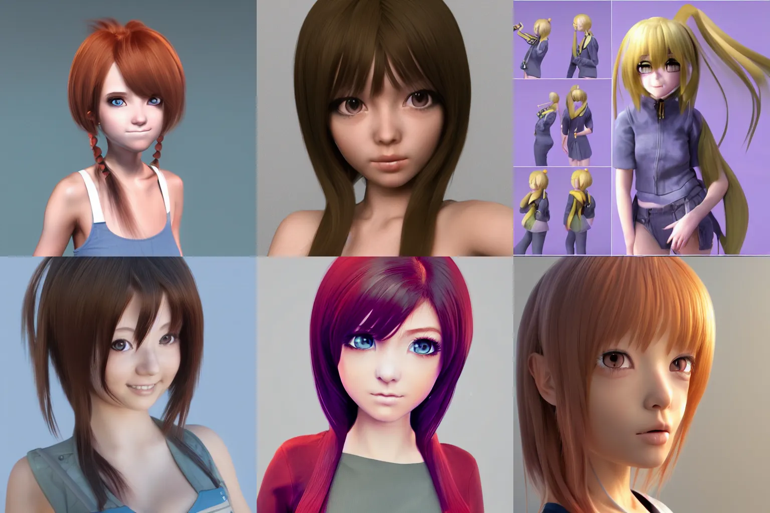 3D Anime Face and Head Modelling Practice (x20) [Blender] - YouTube