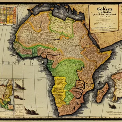 Prompt: colonial map of Africa