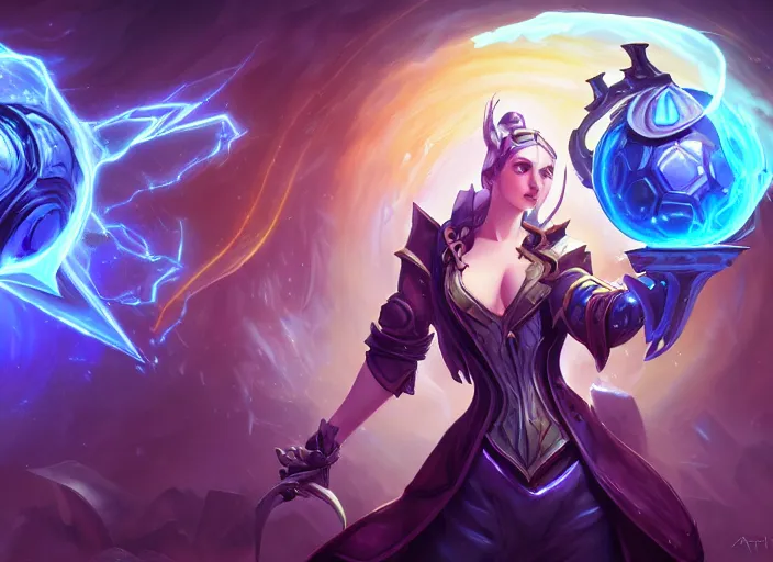 Image similar to nikola tesla, fantasy, whimsical, dungeons and dragons, league of legends splash art, heroes of the storm splash art, hearthstone splash art, world of warcraft splash art, overwatch splash art, art by artgerm, art by alphonse mucha, intricately detailed, highly detailed, trending on artstation, 4 k