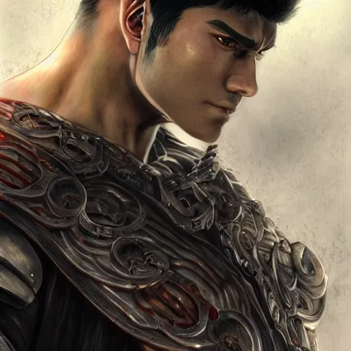 Prompt: portrait of guts from berserk,, extremely detailed, made by wlop, maxwell boas, Sakimi chan