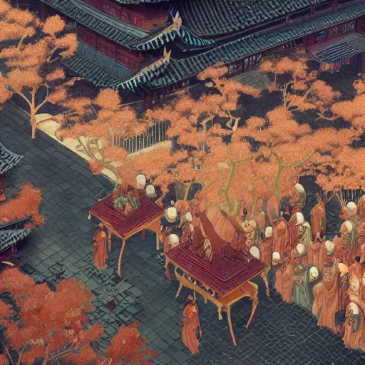 Image similar to beautiful render of tang dynasty, by victo ngai and andreas rocha and greg rutkowski, trending on artstation, unreal engine, 8 k hd wallpaperjpeg artifact, blur, artfact