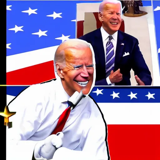 Image similar to Joe Biden karate kicks Donald Trump, hd,action