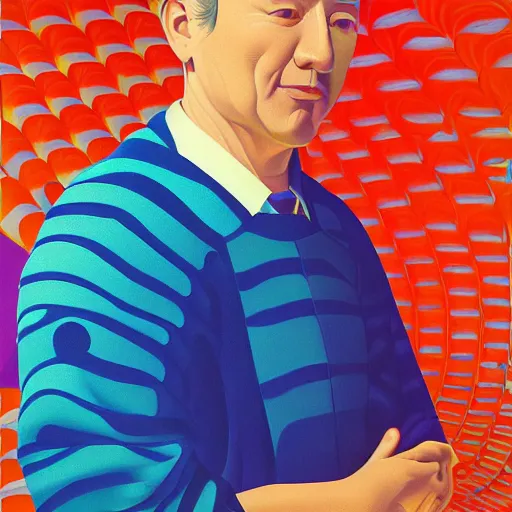 Prompt: portrait of kenny beats oil on canvas by shusei nagaoka, - h 7 0 4