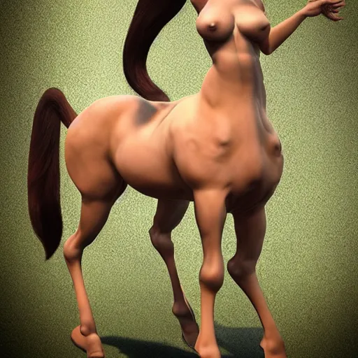 Prompt: detailed, realistic female centaur