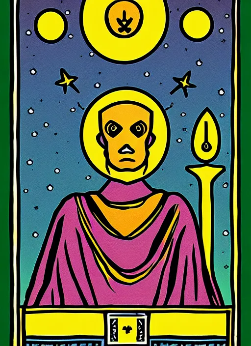 Prompt: tarot card by greg rutkowsk