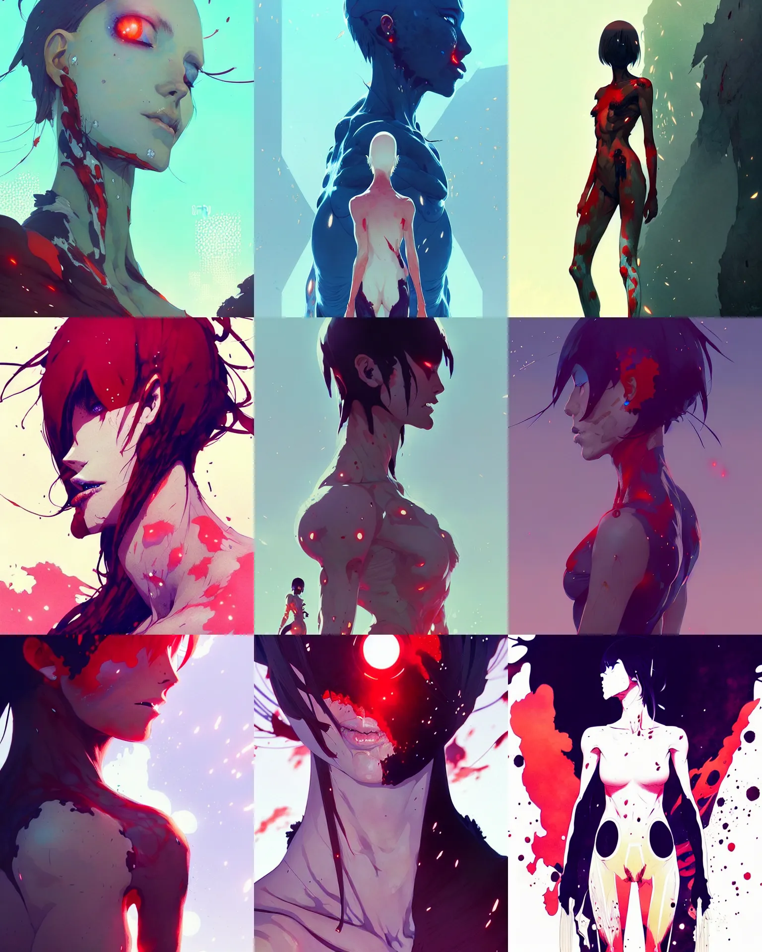Prompt: captivating, memorable, a ultradetailed beautiful photo of a unique ff character standing too too too close joyous, wide, by conrad roset, greg rutkowski and makoto shinkai trending on artstation