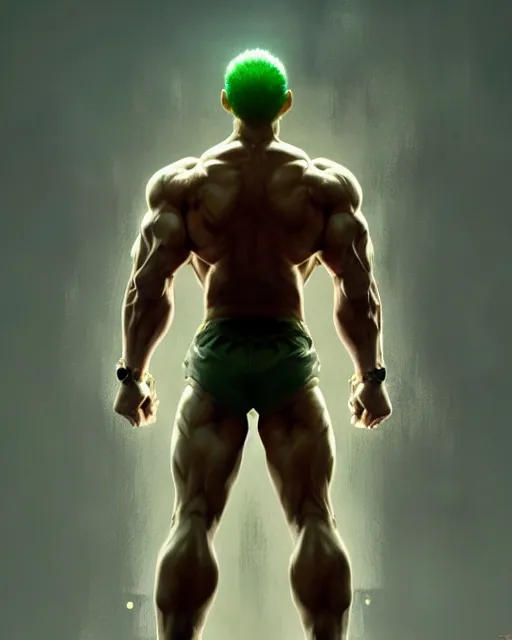 Prompt: gigachad luigi bodybuilder fighting like saitama in the matrix, fantasy character portrait, ultra realistic, anime key visual, full body concept art like ernest khalimov, intricate details, highly detailed by greg rutkowski, ilya kuvshinov, gaston bussiere, craig mullins, simon bisley