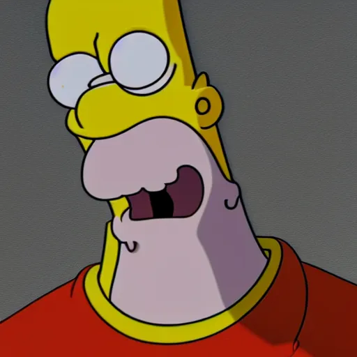 Image similar to Homer Simpson looking for a pie, hyper realistic, HD, HQ, photo realistic