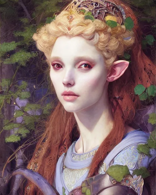 Image similar to a beautiful elf princess, oil painting, by Edgar Maxence and Ross Tran and Michael Whelan