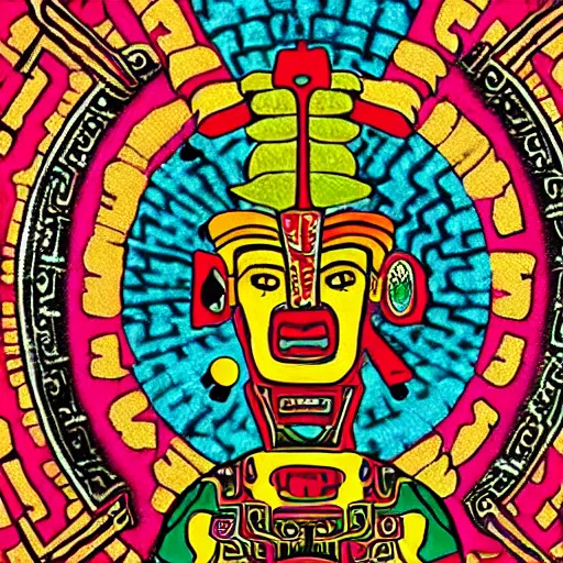 Image similar to aztec god of magic mushrooms, xochipilli