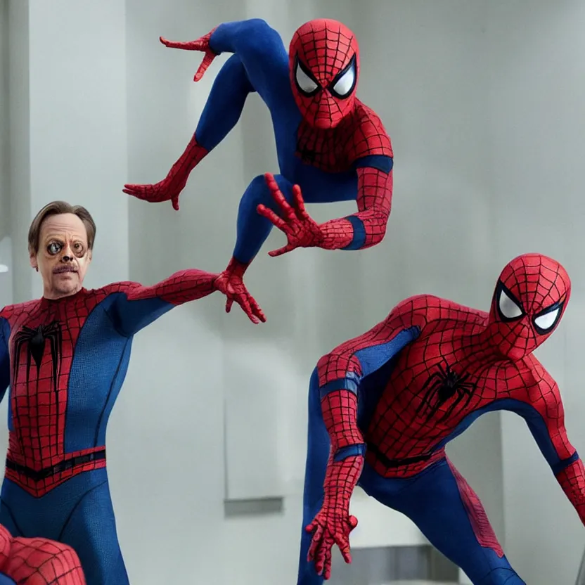 steve buscemi as spiderman in the avengers Stable Diffusion