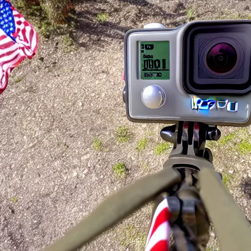 Image similar to gopro pov of a soldier during the revolutionary war
