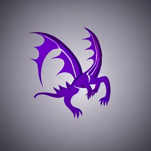 Prompt: very cute purple dragon, 2d minimalism