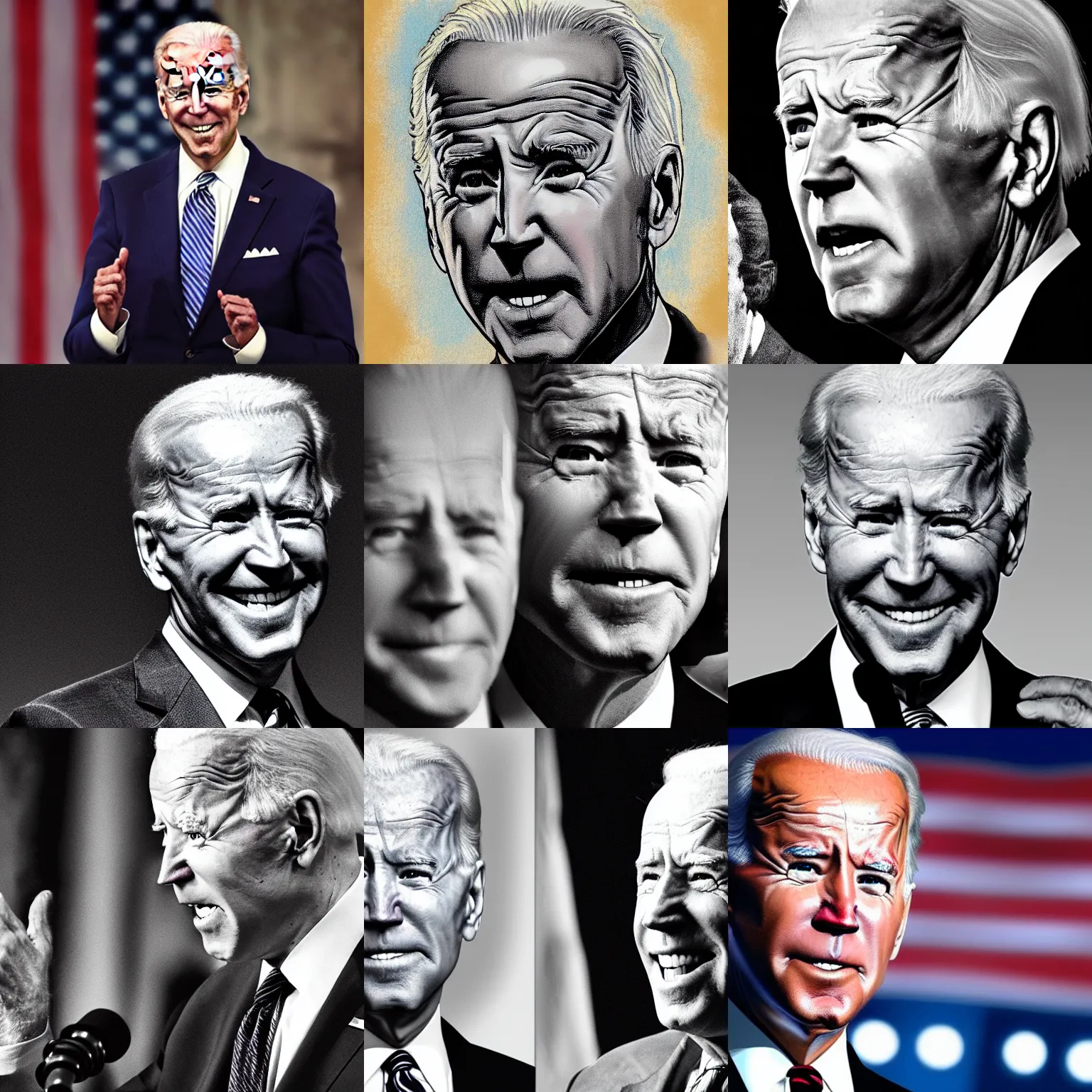 Prompt: Joe Biden is your friend, in the style of Scary Stories to Tell in the Dark