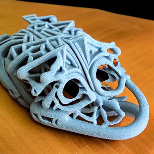 Image similar to a 3d printed aavegotchi. Fine detail. Full color.