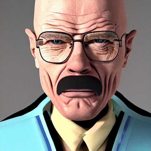 Prompt: walter white as goofy, 3 d render