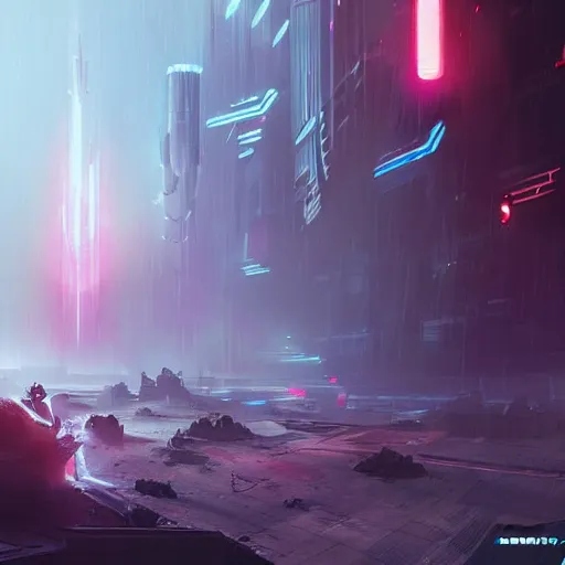 Image similar to concept art of a futuristic shooter game, made in unreal engine, artstation, cgsociety, blade runner 2 0 4 9 style