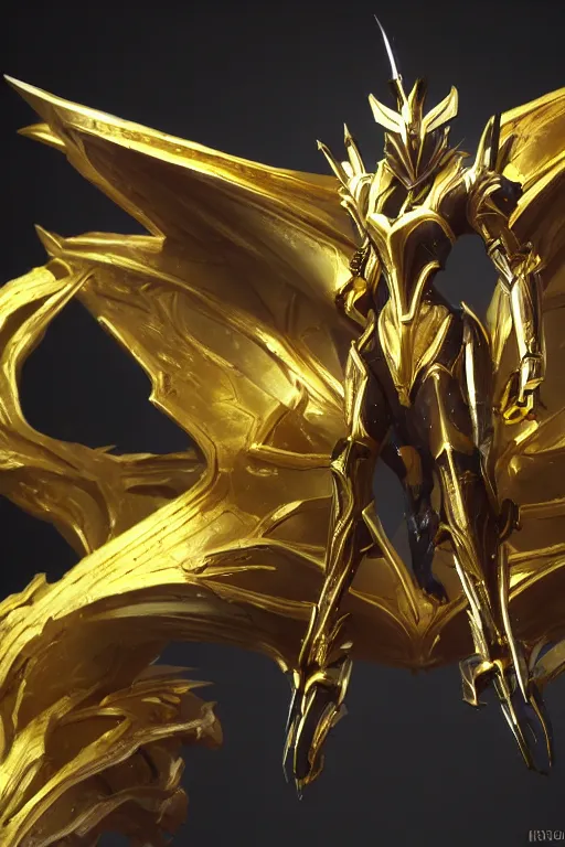 Image similar to galactic hyperdetailed elegant beautiful stunning giantess saryn prime anthropomorphic mecha female dragon goddess, sharp spines, sharp metal ears, sleek yellow eyes, smooth gold skin, smooth gold armor, bigger than galaxy, epic proportions, epic scale, epic size, warframe destiny fanart, furry, dragon art, goddess, giantess, furaffinity, octane render