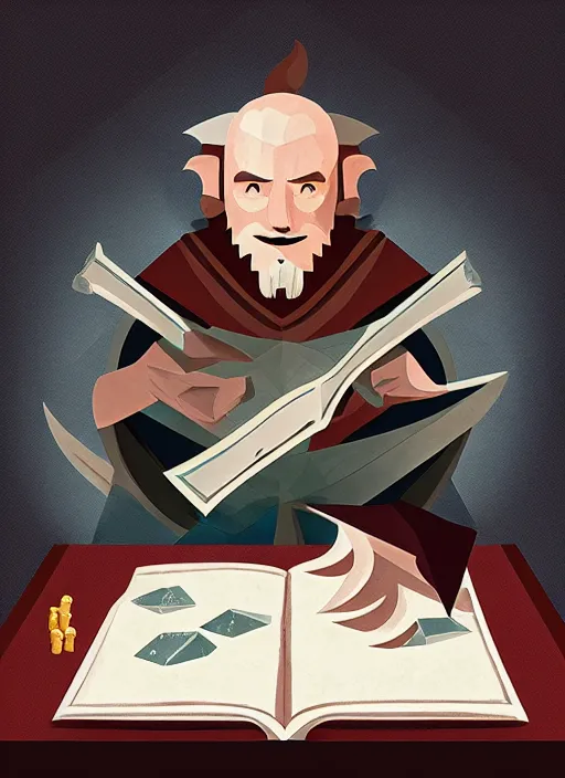 Image similar to powerful wizard playing dungeons and dragons, white background, by simon kennedy, studio muti