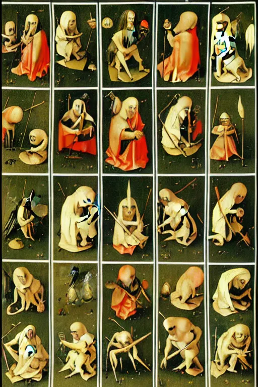 Image similar to hieronymus bosch sprite sheet