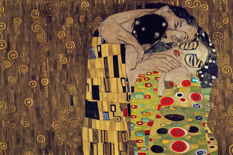 Image similar to gustav klimt vw beetle