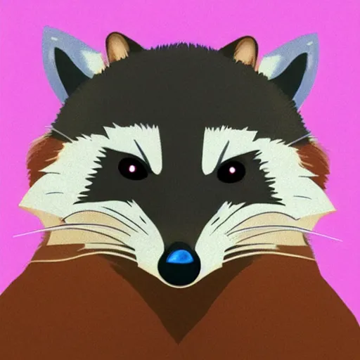 Image similar to “portrait of racoon in the style of metamask with laser eyes”