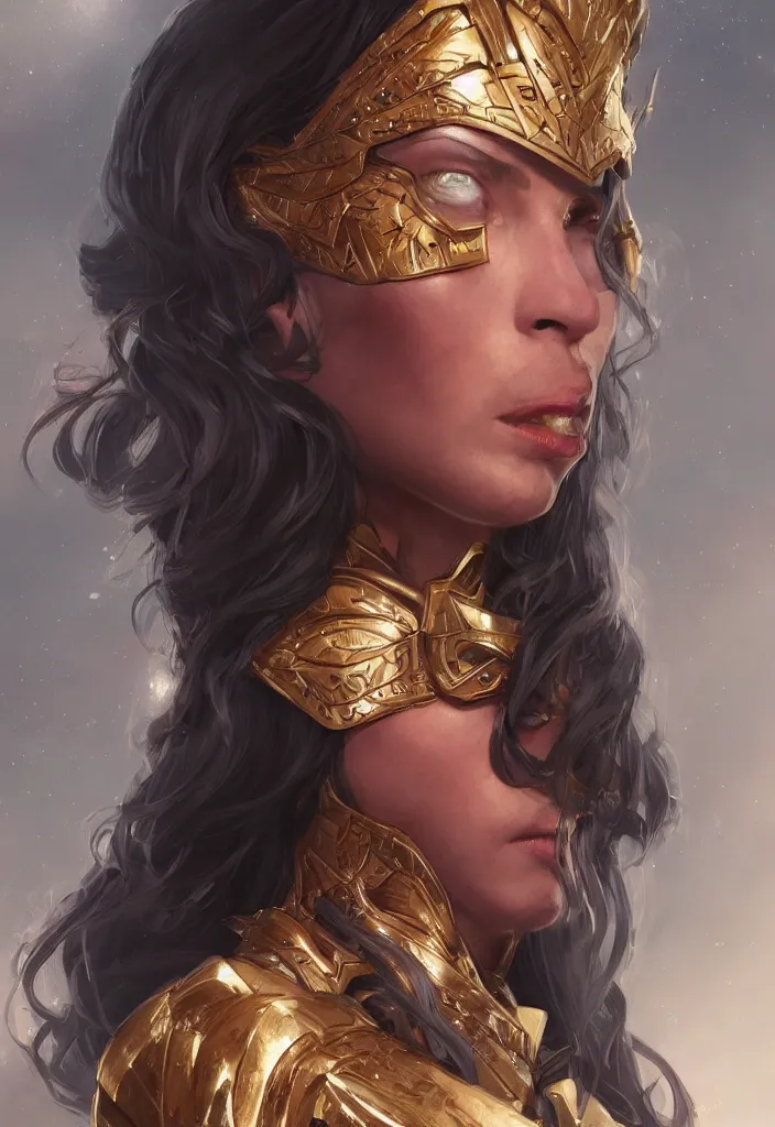 Prompt: portrait of Queen Knight, superhero cape, D&D, fantasy, highly detailed, beautiful face, realistic body structure, digital painting, artstation, smooth, sharp focus, illustration, art by artgerm and greg rutkowski and alphonse mucha