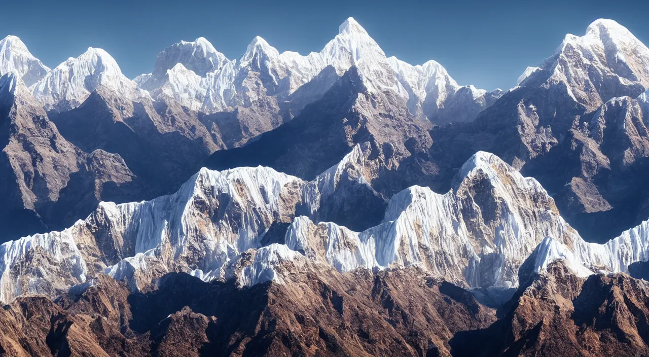 Prompt: majestic mountain landscape of nepal, high definition, high detail, 8k, photorealistic,
