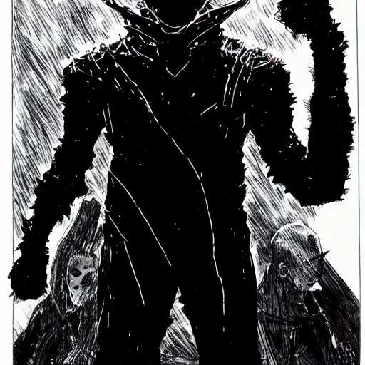 Image similar to Joe Biden looking sinister, by Tsutomu Nihei, highly detailed