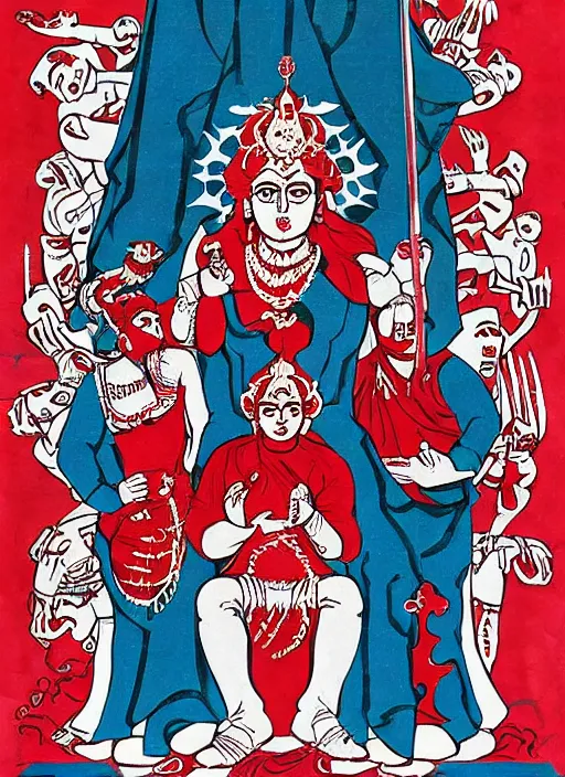 Image similar to kali - durga soviet union style