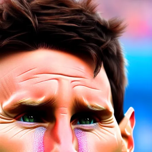 Image similar to up-close detailed portrait of Lionel Messi, 4k, highly detailed