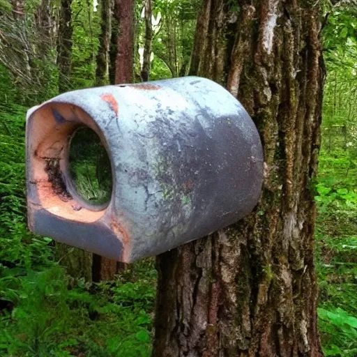 Prompt: check out this wierd thing i found in the woods, does anyone know wat it is? 👀