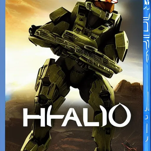 Prompt: halo reach box art