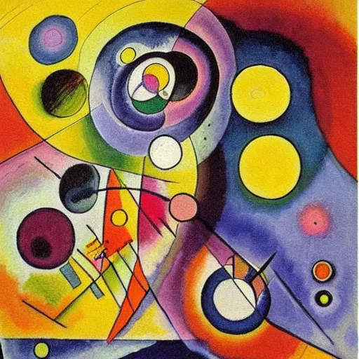 Prompt: worlds within worlds, a beautiful painting by kandinsky with islamic patterns