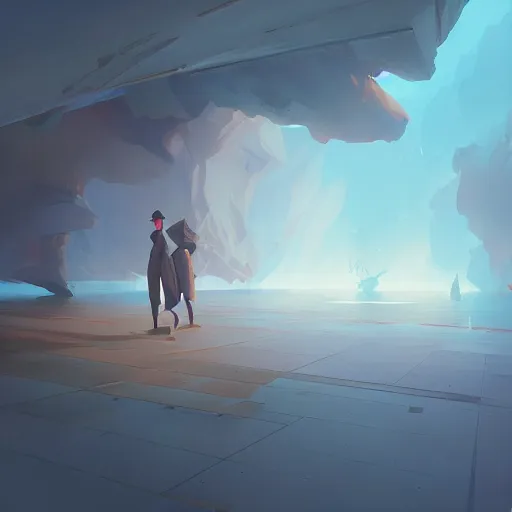 Image similar to liminal space, minimalist, behance hd by jesper ejsing, by rhads, makoto shinkai and lois van baarle, ilya kuvshinov, rossdraws global illumination