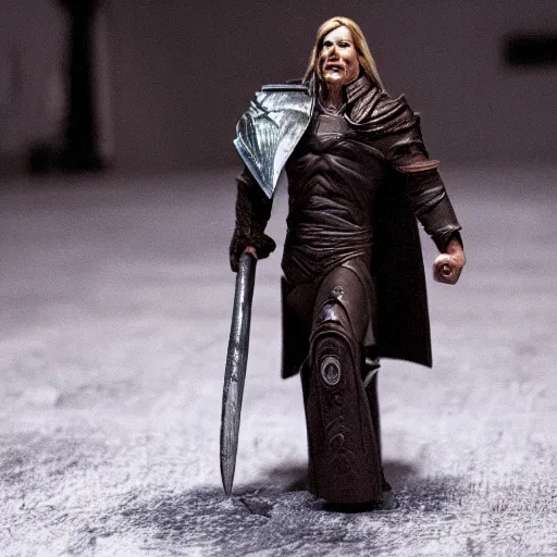 Image similar to arthas menethil as the american psycho, cinematic still