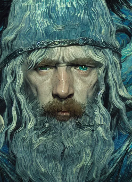 Prompt: lord of the rings in van gogh style, ultra detailed, trending on artstation, concept art, octane render, unreal engine,