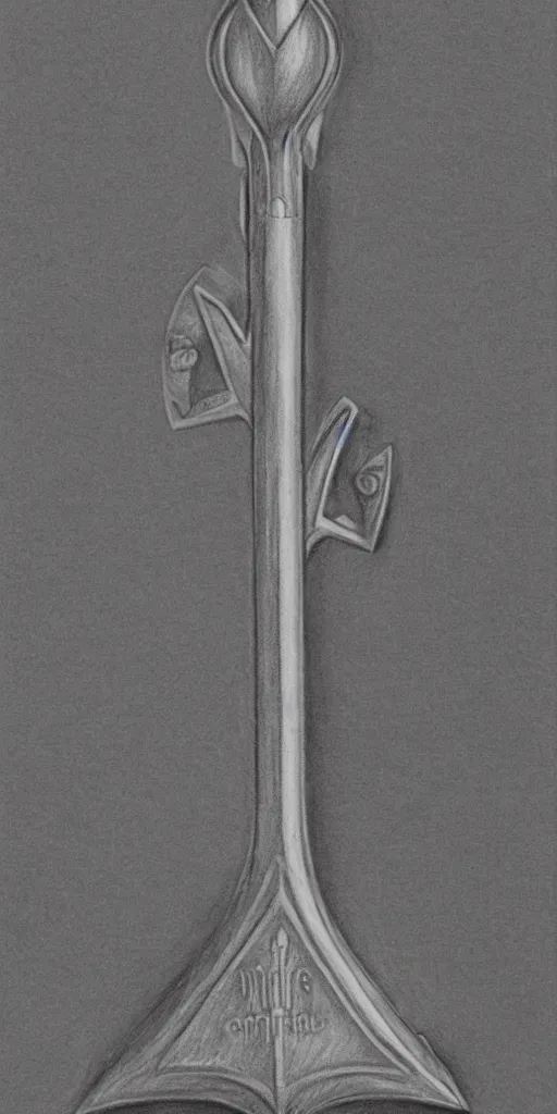 Image similar to pencil drawing of scottish claymore