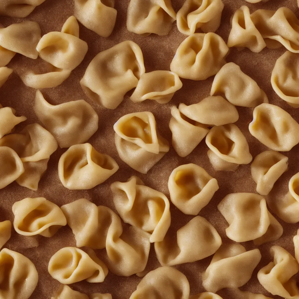 Prompt: tortelloni pasta texture, 4k