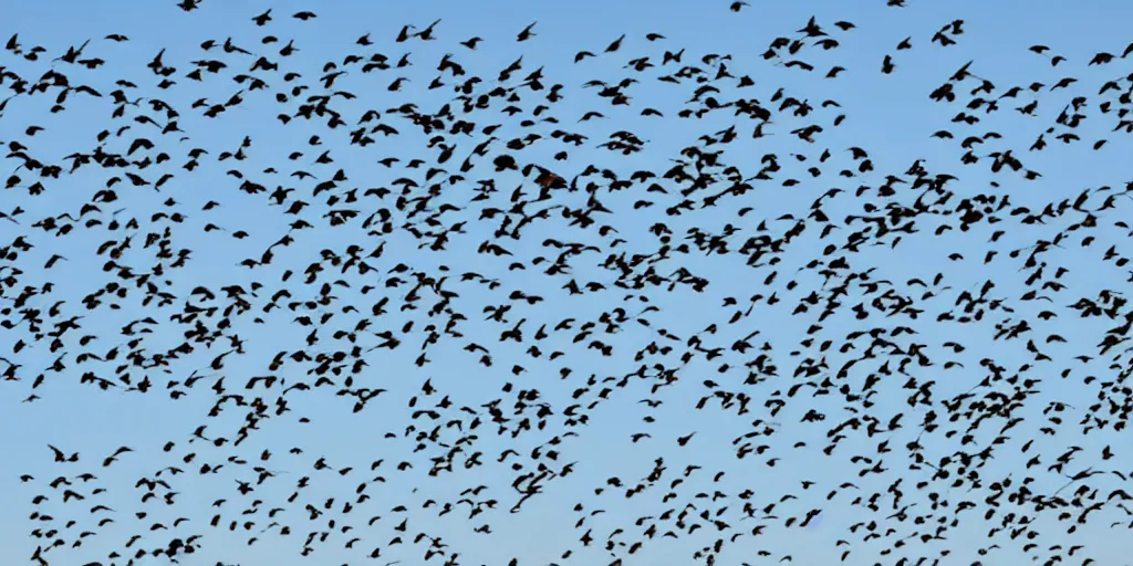 Image similar to thousands of birds in the sky