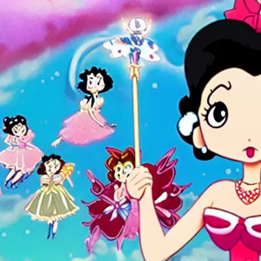 Prompt: Betty Boop the Magical Girl anime