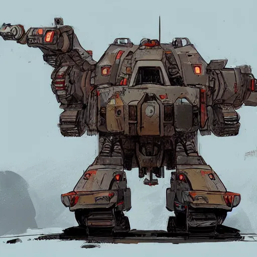 Image similar to War mech, Ian McQue