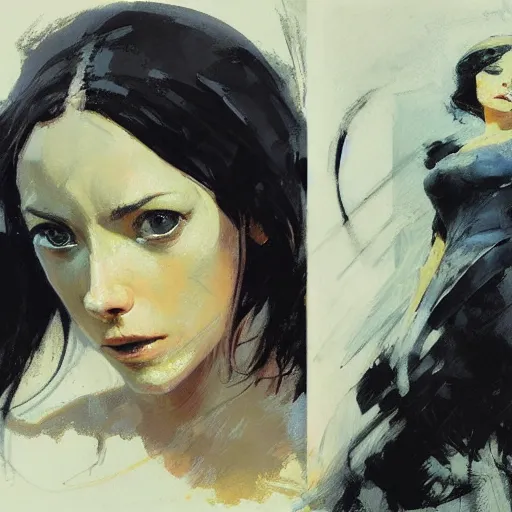 Image similar to alita, intricate, elegant, highly detailed, greg manchess, mucha, liepke, ruan jia, jeffrey catherine jones, ridley scott