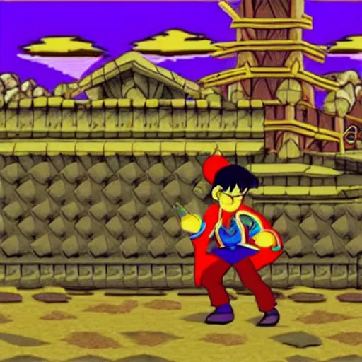 Prompt: a still of tombstone, 1 9 9 7 mystical ninja starring goemon graphics nintendo 6 4 visuals aesthetic