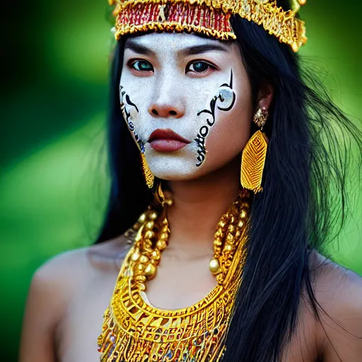 female tribal face paint