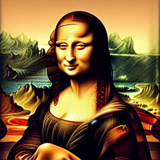 Image similar to the mona lisa but it's dwayne the rock johnson