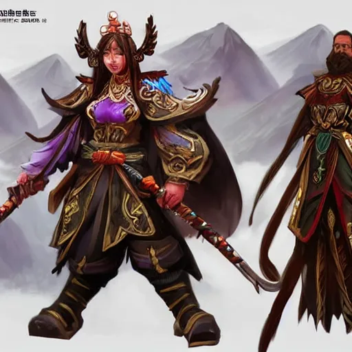 Prompt: chinese fantasy MMORPG concept art at ArtStation